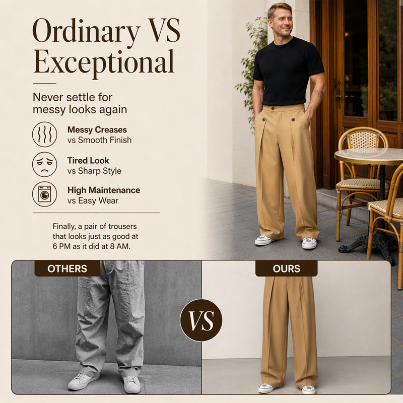 ⏰Last Day Sale 50% Off💃Men's Straight Leg Wrinkle Resistant Pants mysite