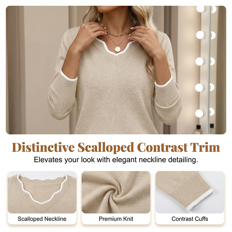 Women’s Casual Long Sleeve Knit Top mysite