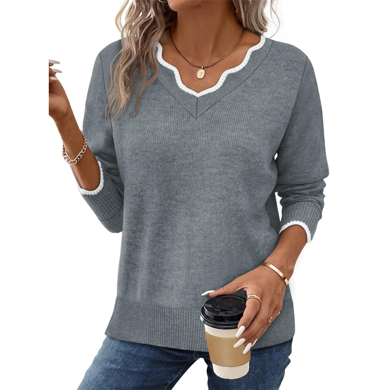 Women’s Casual Long Sleeve Knit Top mysite