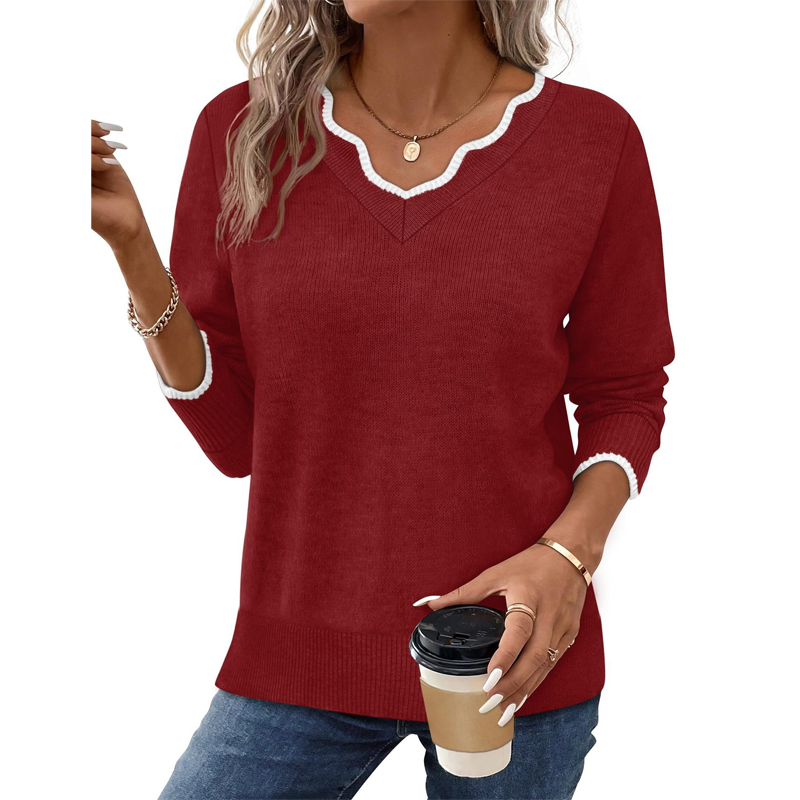 Women’s Casual Long Sleeve Knit Top mysite