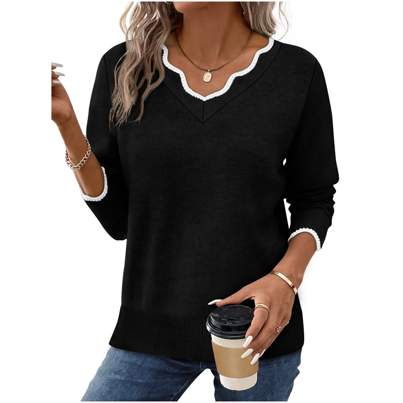 Women’s Casual Long Sleeve Knit Top mysite