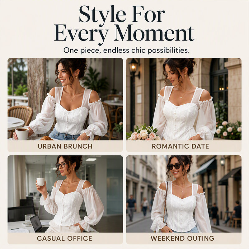 Women's Floral Jacquard Off-Shoulder Corset Top mysite
