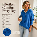 Women's Casual Hooded Knit Sweater mysite