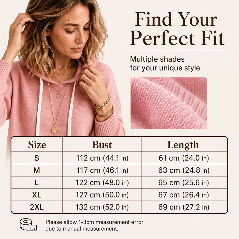 Women's Casual Hooded Knit Sweater mysite