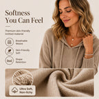 Women's Casual Hooded Knit Sweater mysite