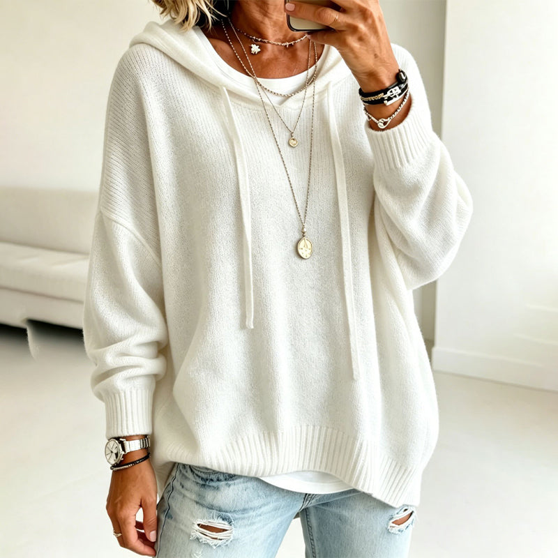 Women's Casual Hooded Knit Sweater mysite