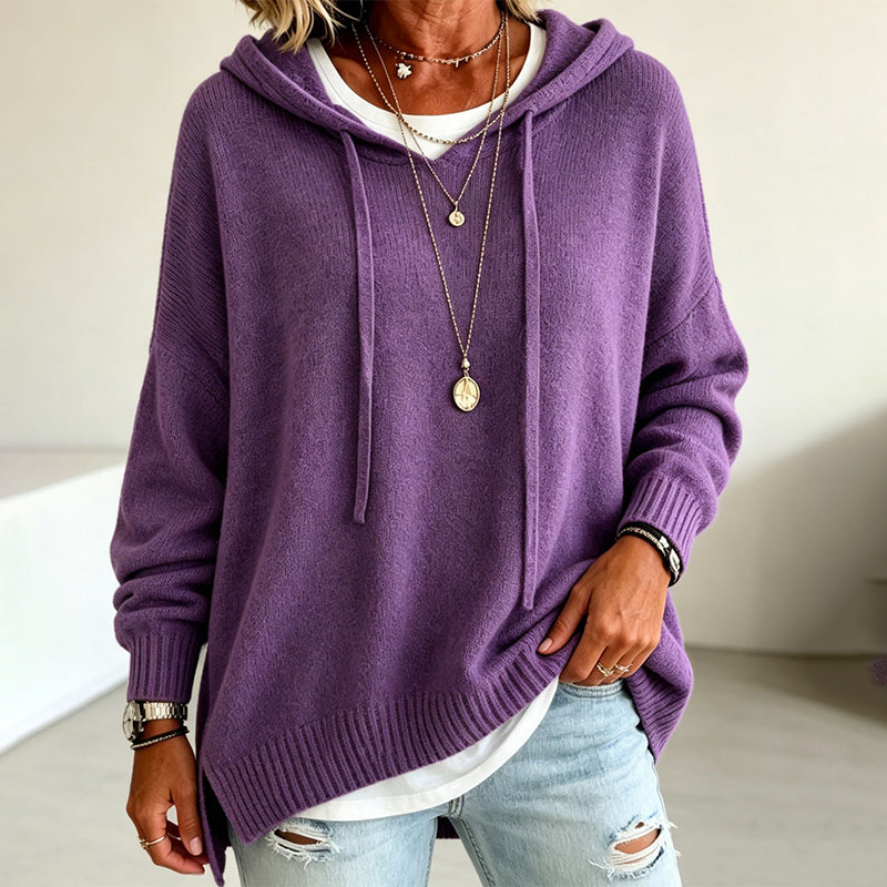 Women's Casual Hooded Knit Sweater mysite
