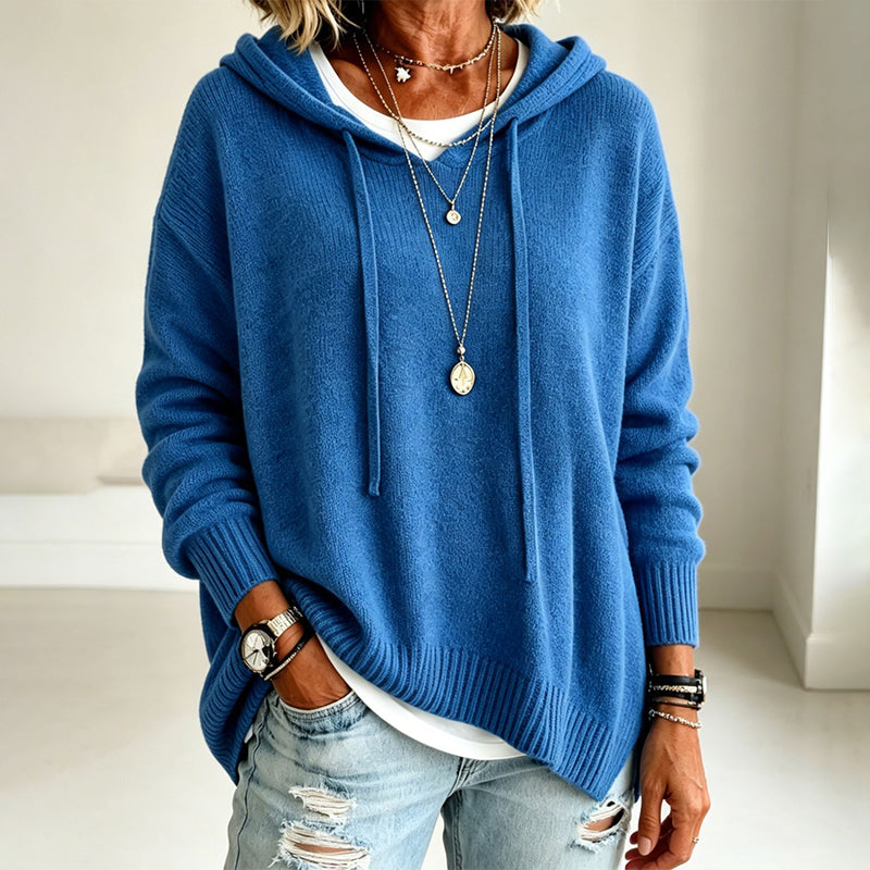 Women's Casual Hooded Knit Sweater mysite
