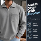 Men's Casual Ribbed Half Zip Sweater mysite
