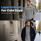 Men's Casual Ribbed Half Zip Sweater mysite