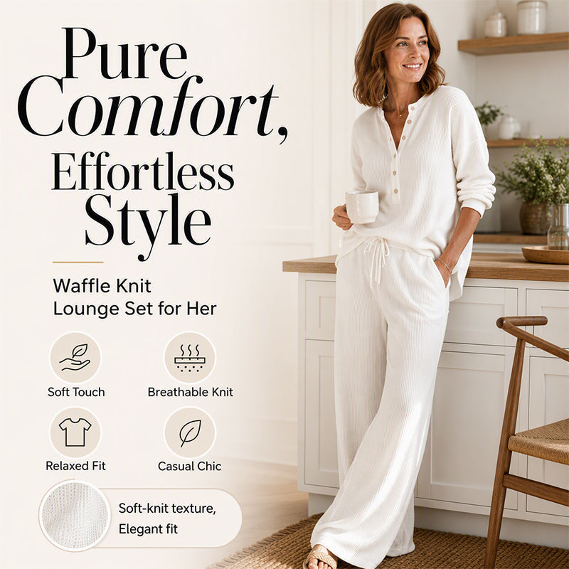 Women's Waffle Knit Lounge Set mysite