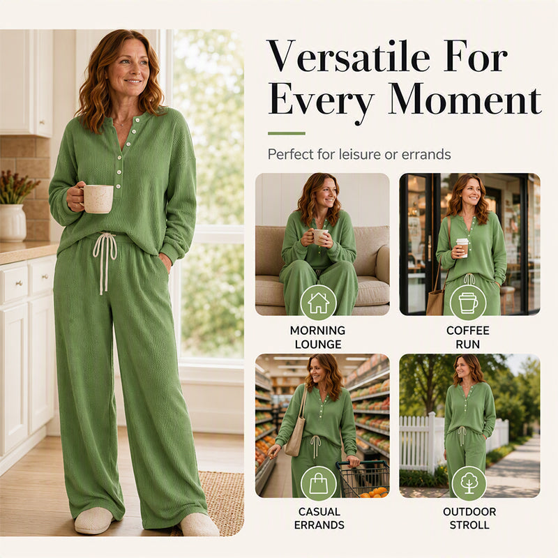 Women's Waffle Knit Lounge Set mysite