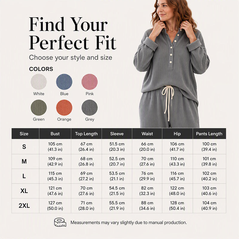 Women's Waffle Knit Lounge Set mysite