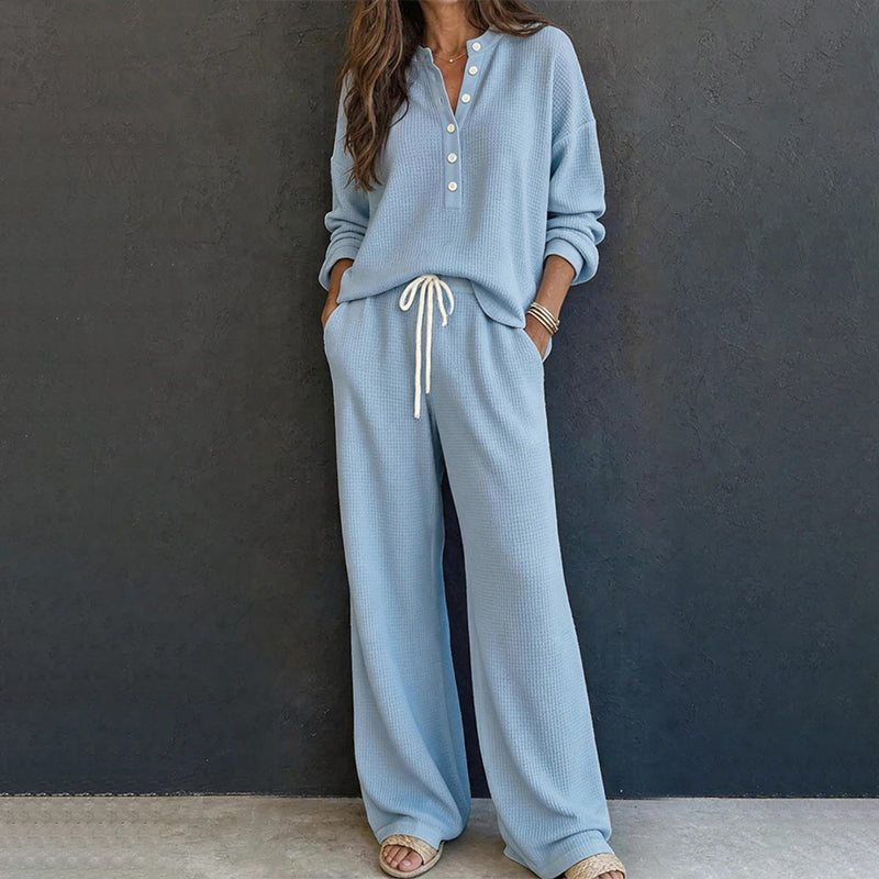Women's Waffle Knit Lounge Set mysite