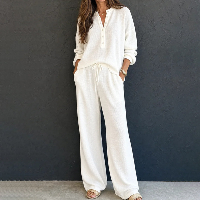 Women's Waffle Knit Lounge Set mysite