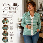 🍂 Women's Striped Knit Cardigan – Cozy Layers & Effortless Autumn Style mysite