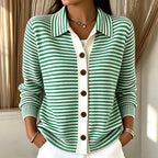 🍂 Women's Striped Knit Cardigan – Cozy Layers & Effortless Autumn Style mysite