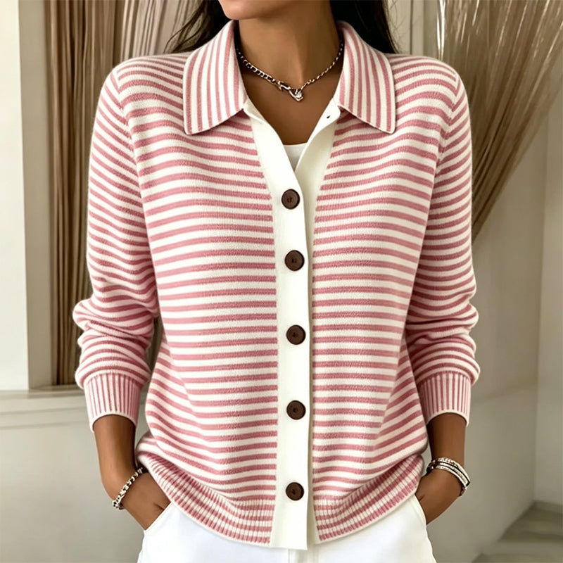 🍂 Women's Striped Knit Cardigan – Cozy Layers & Effortless Autumn Style mysite