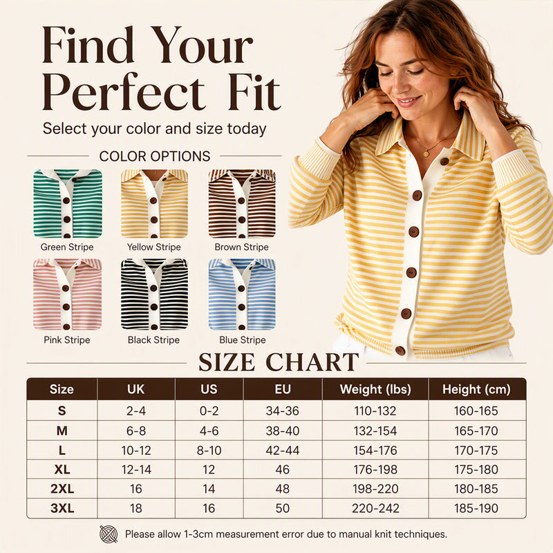 🍂 Women's Striped Knit Cardigan – Cozy Layers & Effortless Autumn Style mysite