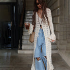 Women's Crochet Hollow Out Long Cardigan mysite