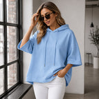 Women's Loose Fit Wide Sleeve Hoodie Casual Sweatshirt mysite