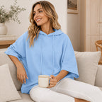 Women's Loose Fit Wide Sleeve Hoodie Casual Sweatshirt mysite