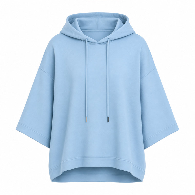 Women's Loose Fit Wide Sleeve Hoodie Casual Sweatshirt mysite