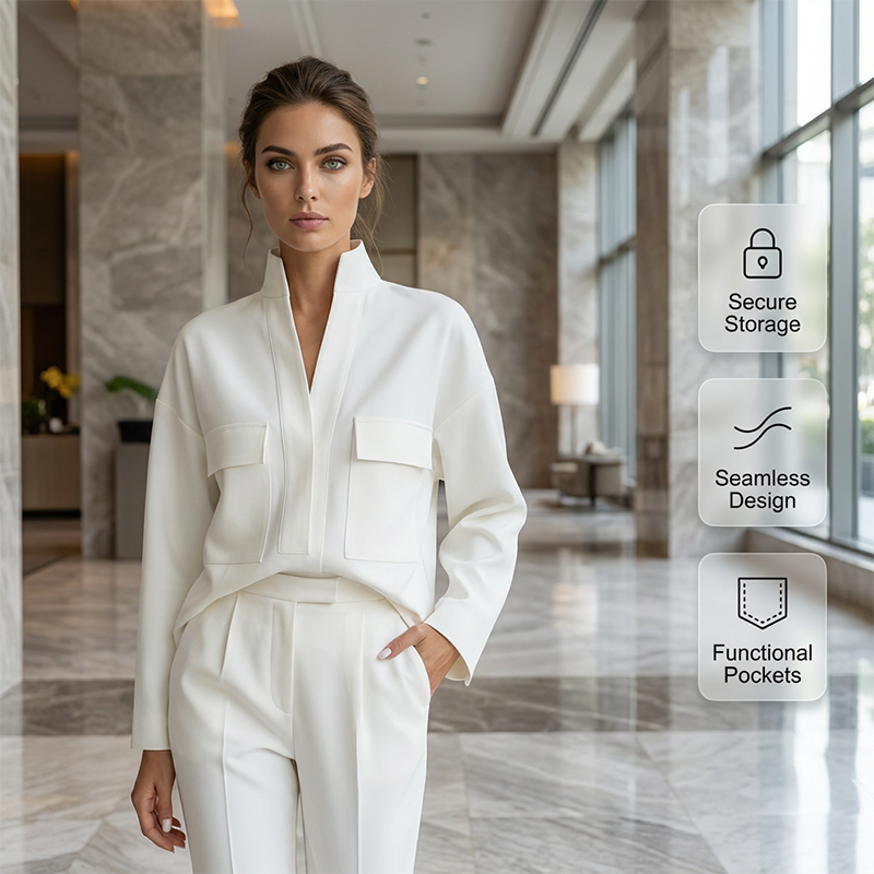 Elegant Long Sleeve Top & Pants Suit Set mysite