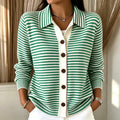 Women's Striped Knit Cardigan mysite
