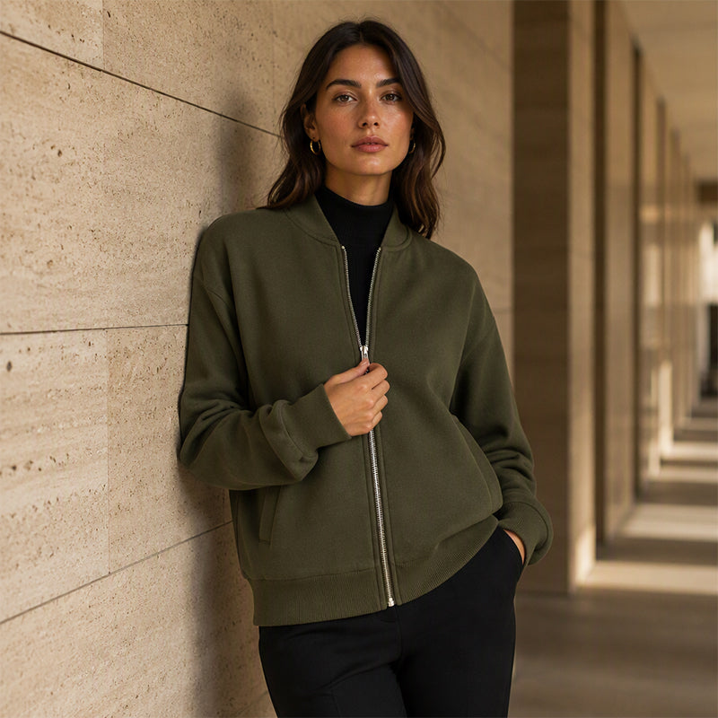 Women's Casual Zip Up Jacket mysite