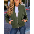 Women's Casual Zip Up Jacket mysite