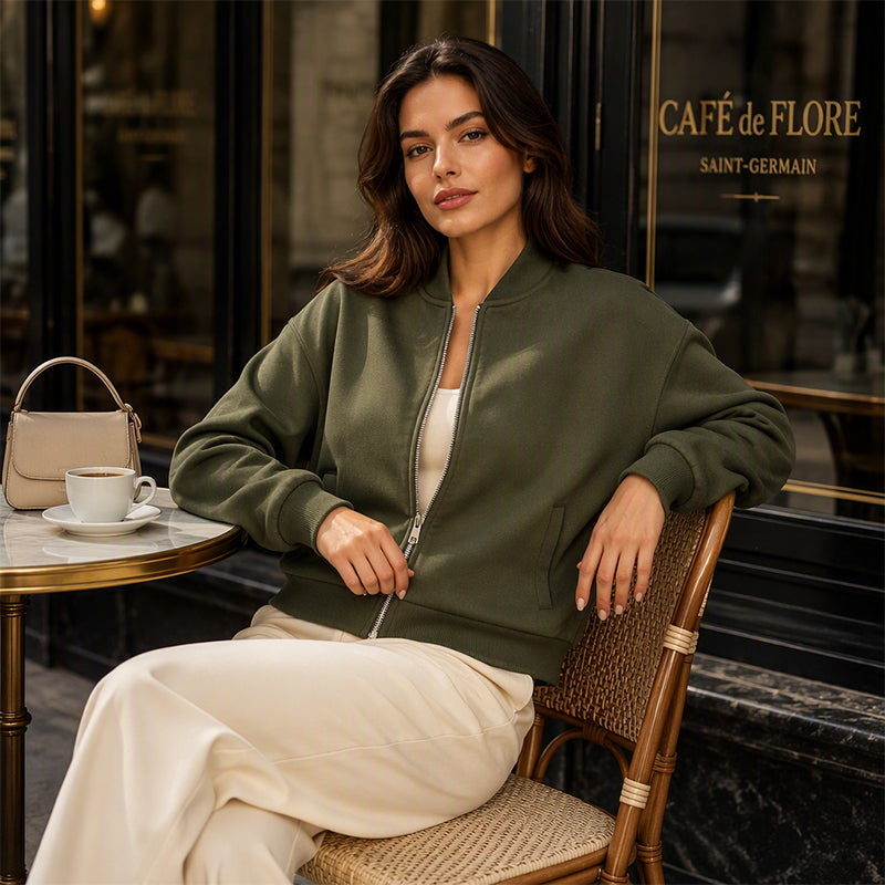 Women's Casual Zip Up Jacket mysite