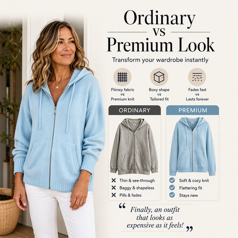 Women's Loose Hooded Knit Cardigan mysite