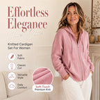 Women's Loose Hooded Knit Cardigan mysite