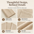 Women's Ribbed Knit Cardigan mysite