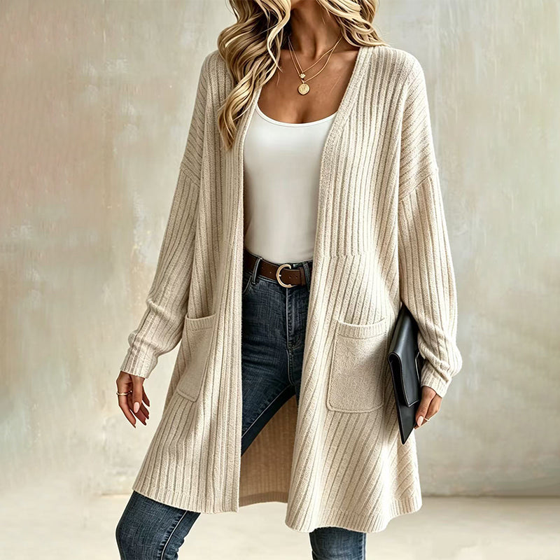 Women's Ribbed Knit Cardigan mysite