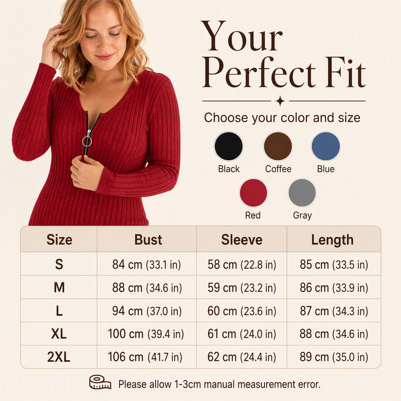Women's Front Zipper Ribbed Knit Dress mysite