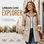 Women's Water Resistant Hooded Rain Jacket mysite
