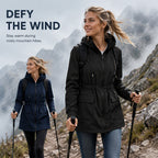 Women's Water Resistant Hooded Rain Jacket mysite