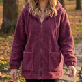 Women's Loose Sherpa Hoodie Sweatshirt mysite