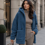 Women's Loose Sherpa Hoodie Sweatshirt mysite