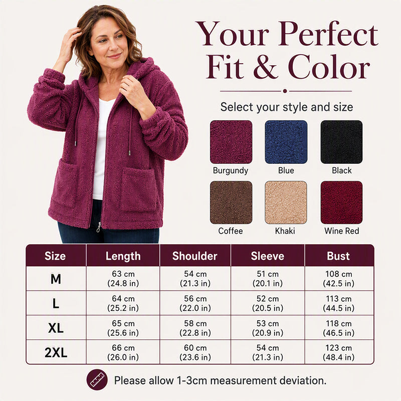 Women's Loose Sherpa Hoodie Sweatshirt mysite