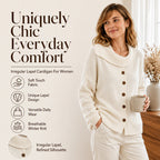Women's Irregular Collar Knit Cardigan mysite