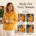 Women's Irregular Collar Knit Cardigan mysite