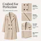 Women's Double Breasted Woolen Coat mysite