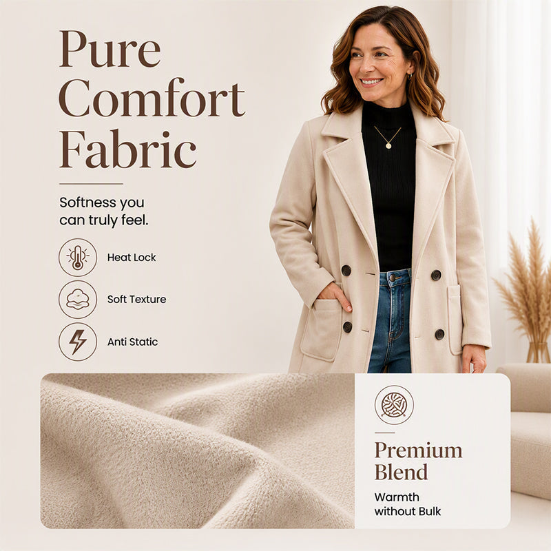Women's Double Breasted Woolen Coat mysite