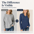 Women's Cowl Neck Sweatshirt with Zipper mysite