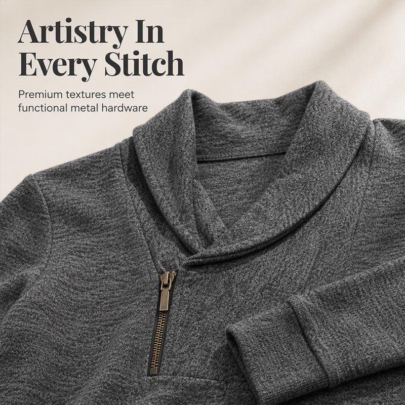Women's Cowl Neck Sweatshirt with Zipper mysite