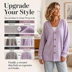 Women's V-Neck Oversized Knit Cardigan mysite