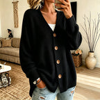 Women's V-Neck Oversized Knit Cardigan mysite